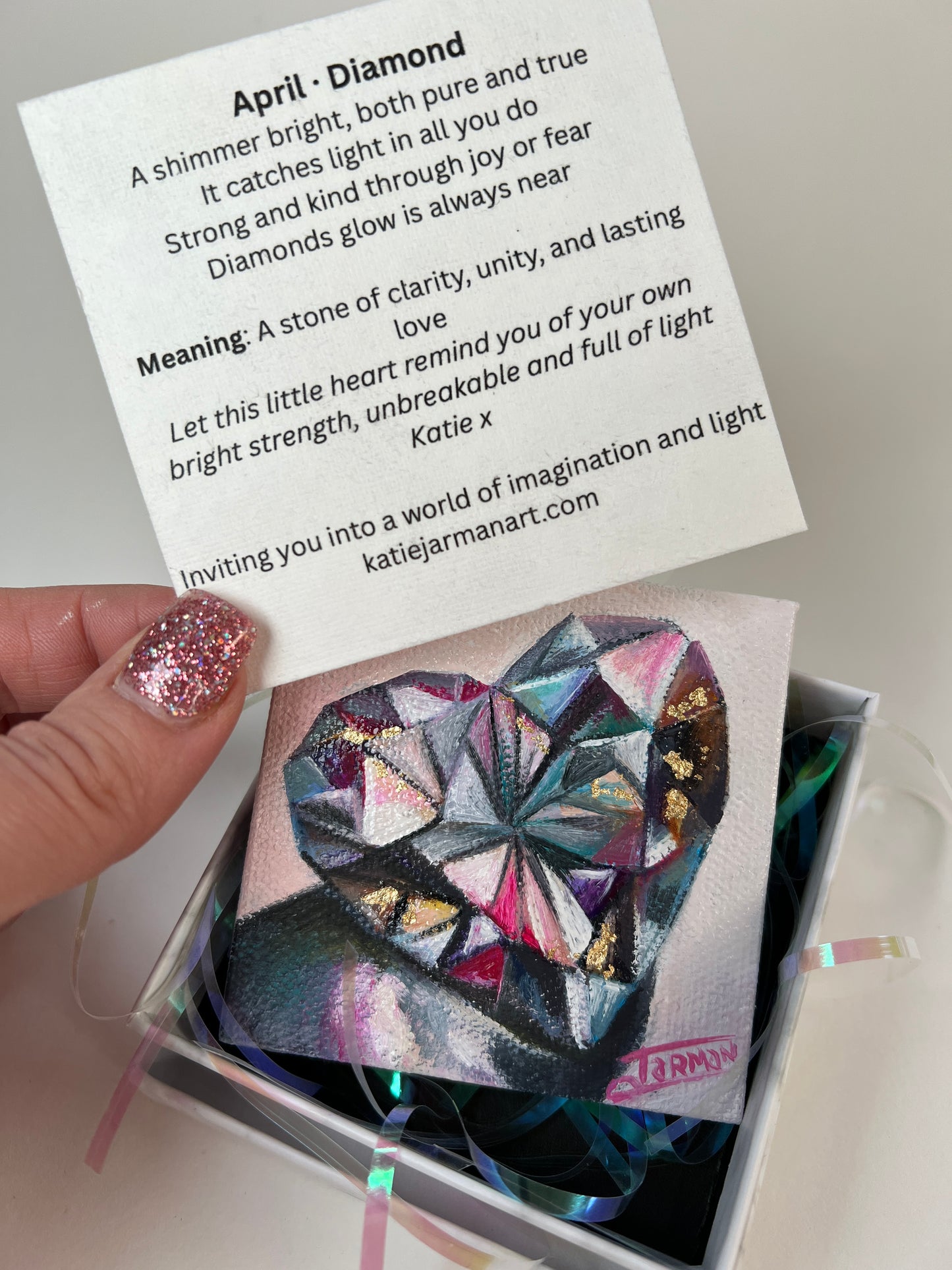 April Birthstone - Diamond Oil Painting