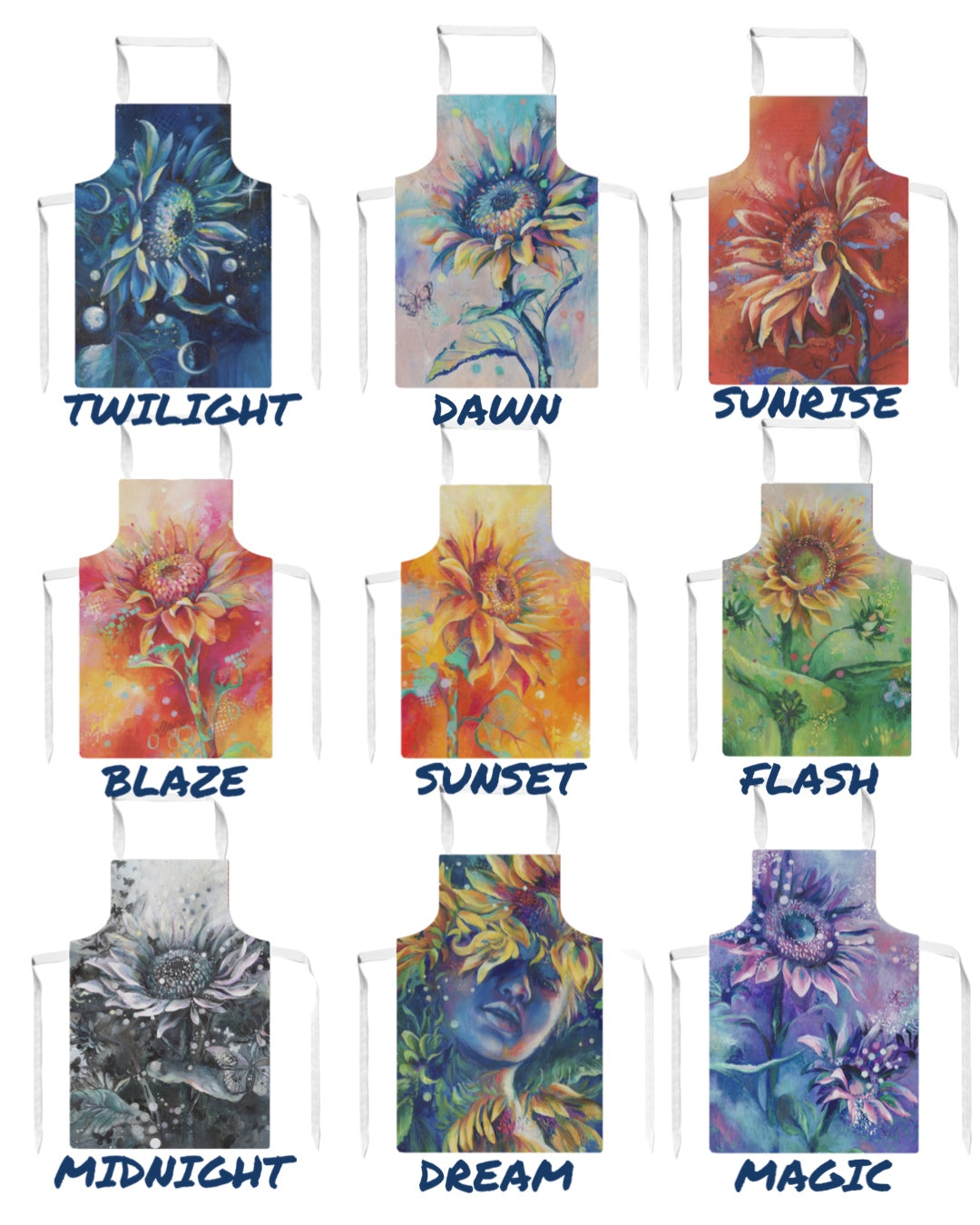 Twilight Sunflower- Apron