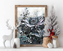 Load image into Gallery viewer, A4 Midnight Pearl Sunflower- Hand Finished
