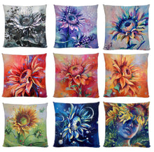 Load image into Gallery viewer, Feature Cushion- Reversible with Blaze and Sunset Sunflowers
