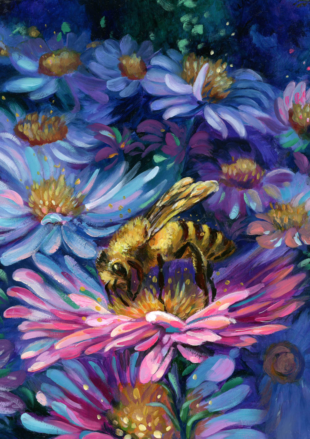 Fields of Plenty- Bee painting