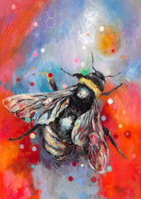 Load image into Gallery viewer, Queen Bee- Modern Bee Painting, Oil on Canvas by artist Katie Jarman
