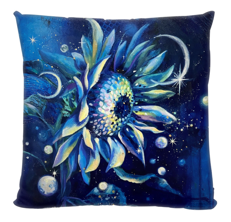 Feature Cushion- Twilight Sunflower Design