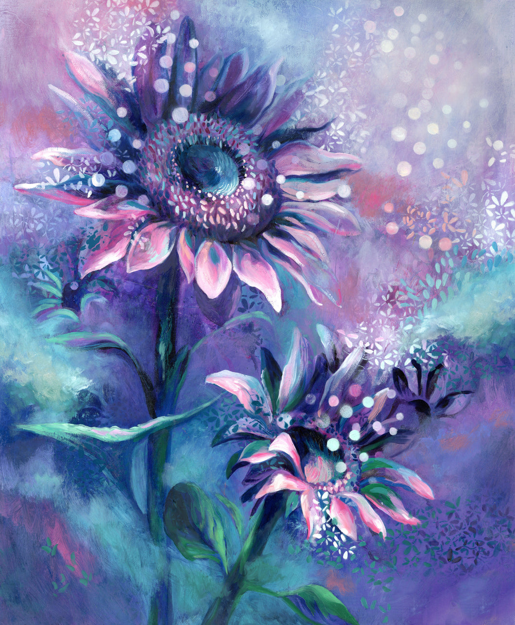 Midnight Magic (Purple Sunflowers)