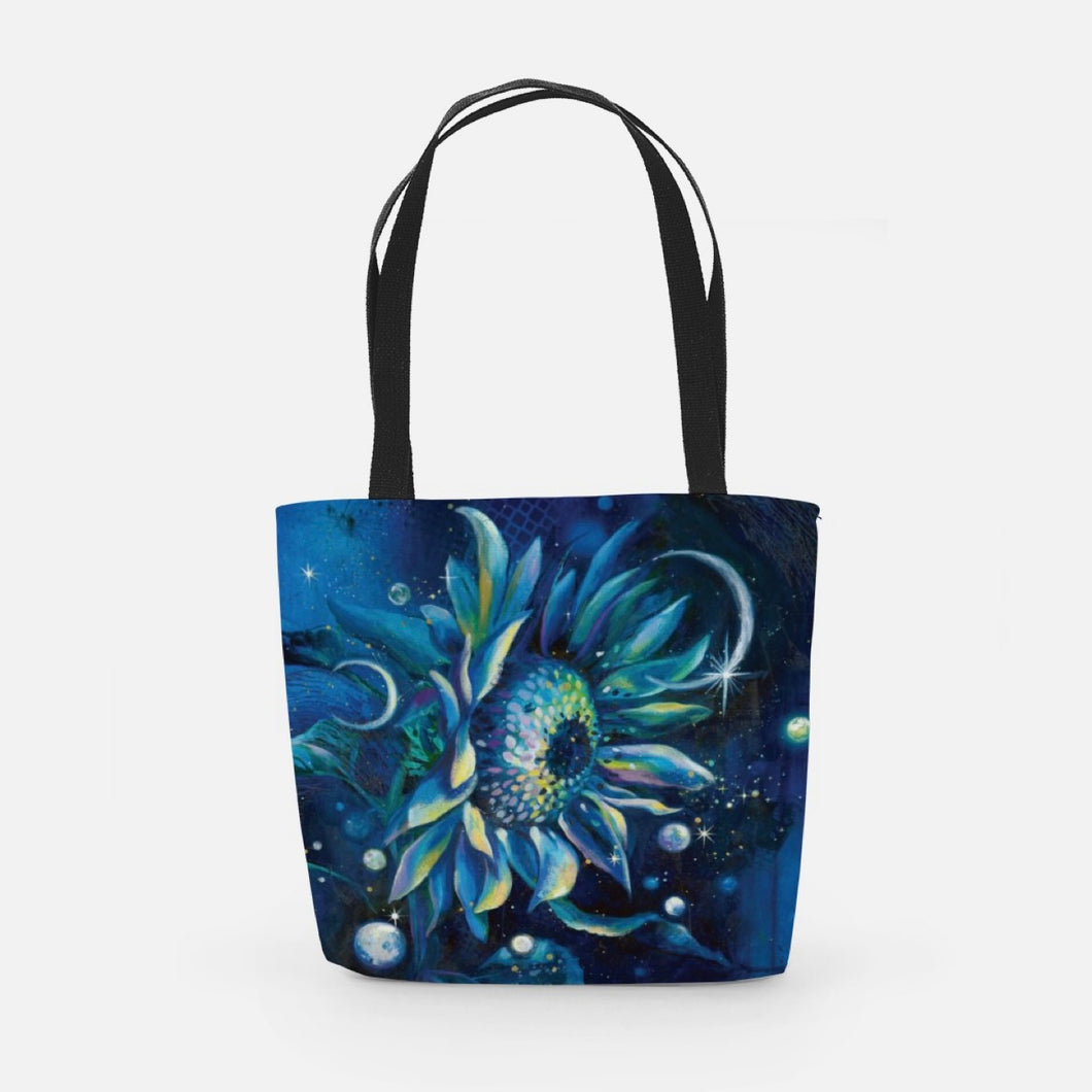 TWILIGHT Fashion Bag- TOTE, Sunflower Art by Katie Jarman