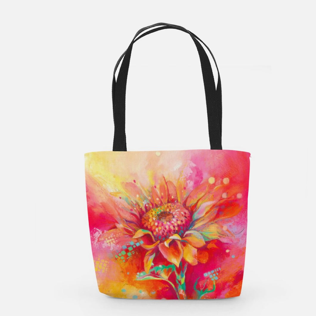 BLAZE Fashion Bag- TOTE, Sunflower Art by Katie Jarman