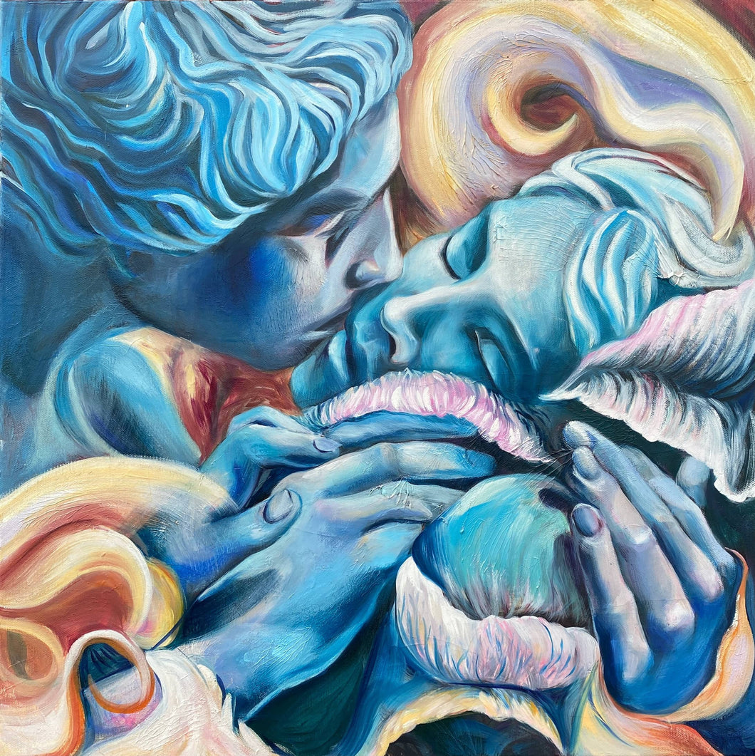 The Kiss ~ Original Oil Painting on Canvas