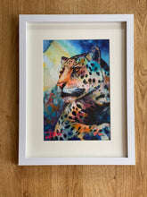 Load image into Gallery viewer, Leonard the Leopard, original acrylic painting. A4 size.
