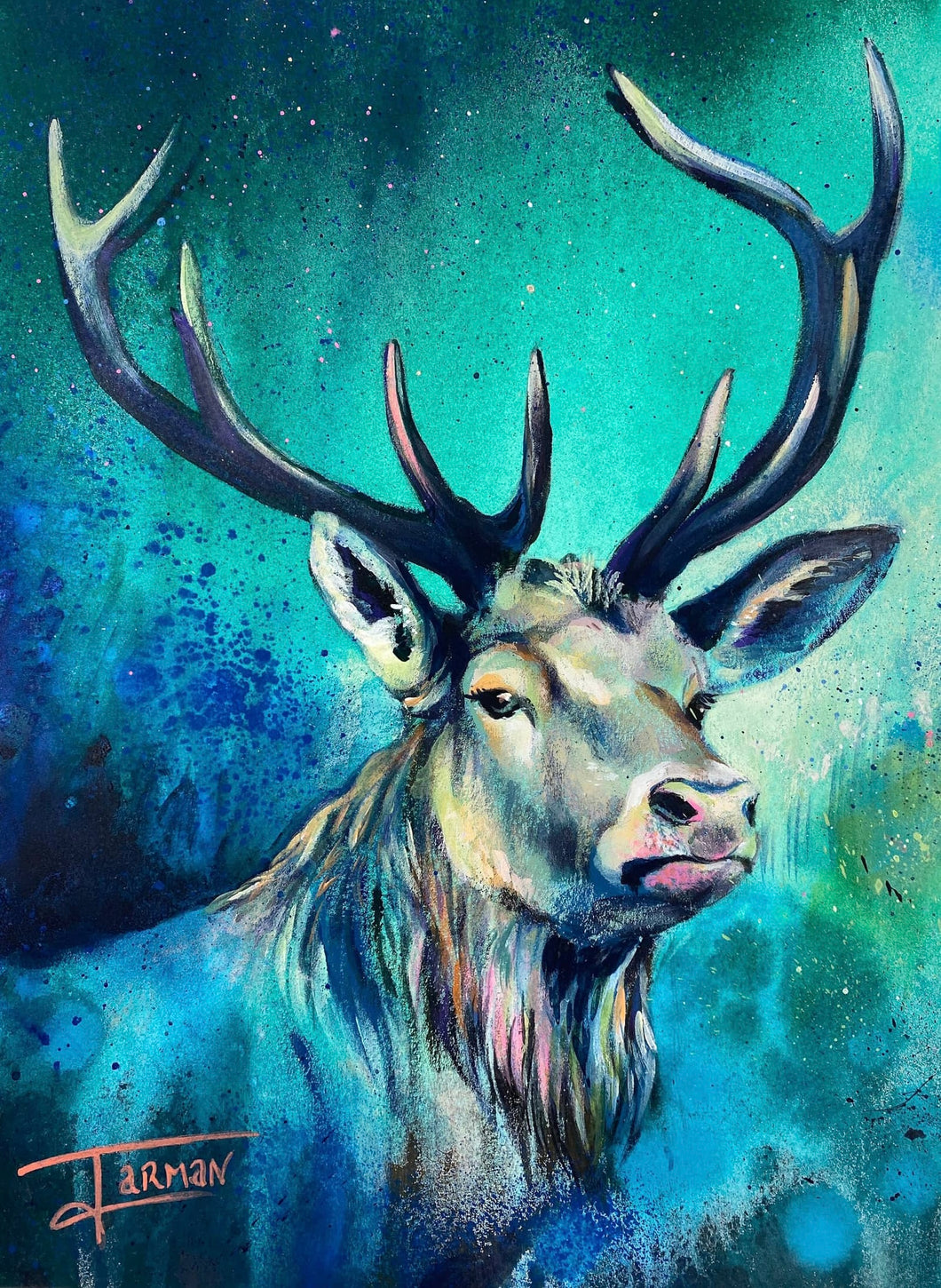Buckley the Stag ~ Art PRINT by Artist Katie Jarman