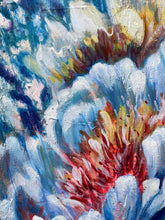 Load image into Gallery viewer, Peonies, peony painting, peony art, flower art, floral art, flowers art, flower painting, blue flower, white flower
